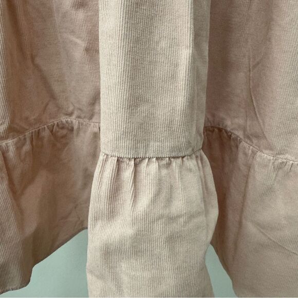 Zara Pink Blush Babydoll Dress Gold Buttons Size XS - Picture 6 of 9